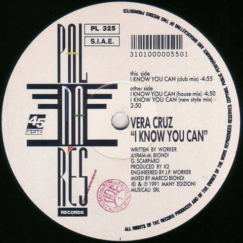 Vera Cruz : I Know You Can (12") is available for sale at our shop at a great price. We have a huge collection of Vinyl's, CD's, Cassettes & other formats available for sale for music lovers - Vinyl Record