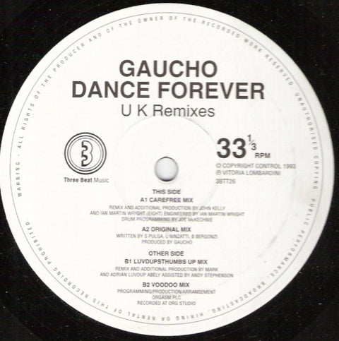 Gaucho : Dance Forever (UK Remixes) (12") - Vinyl Record