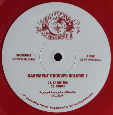 Call Edan : Basement Grooves Volume 1 (12", RP, Red) - Vinyl Record