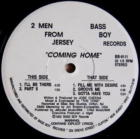 2 Men From Jersey : Coming Home (12") - Vinyl Record