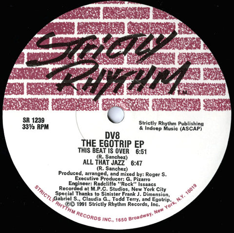 DV8 : The Egotrip EP (12", EP) - Vinyl Record