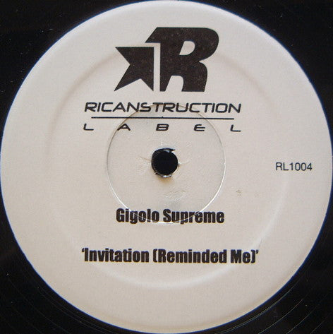 Gigolo Supreme : Invitation (Reminded Me) (12") - Vinyl Record