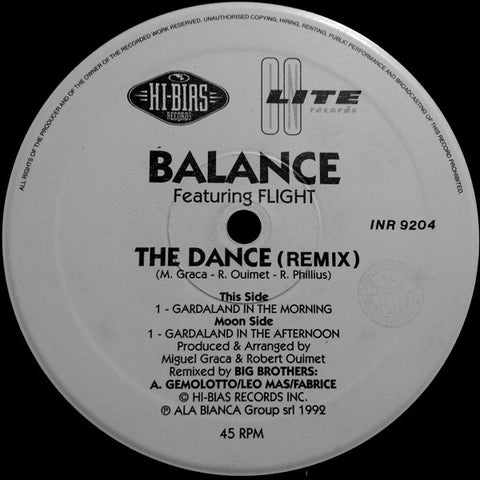 Balance Featuring Flight* : The Dance (Remix) (12") - Vinyl Record