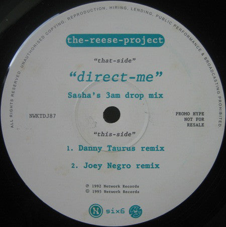 The Reese Project : Direct Me (Remixes) (12", Promo) - Vinyl Record