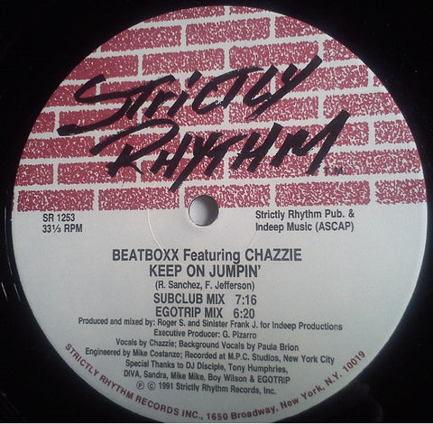 Beatboxx Featuring Chazzie : Keep On Jumpin' (12") - Vinyl Record