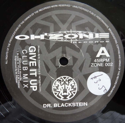 Dr. Blackstein : Give It Up (12") is available for sale at our shop at a great price. We have a huge collection of Vinyl's, CD's, Cassettes & other formats available for sale for music lovers - Vinyl Record