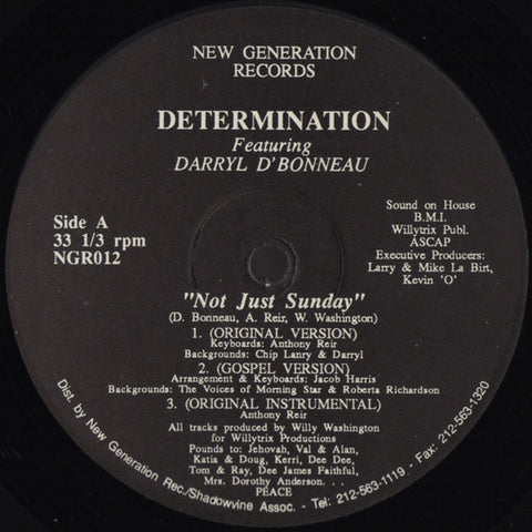 Determination Featuring Darryl D'Bonneau : Not Just Sunday (12") - Vinyl Record