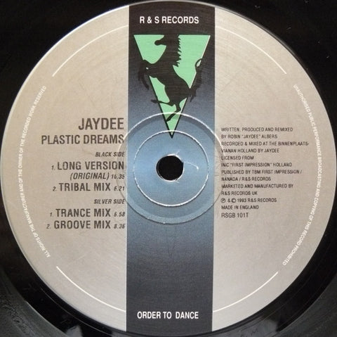 Jaydee : Plastic Dreams (Mixes) (12") - Vinyl Record