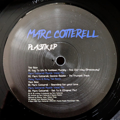 Marc Cotterell : Plastik EP (12", EP, Ltd) - Vinyl Record