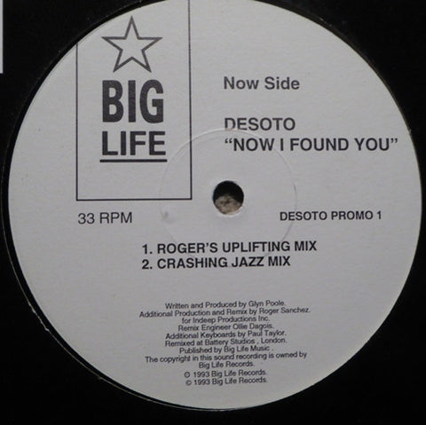 Desoto : Now I Found You (12", Promo) - Vinyl Record