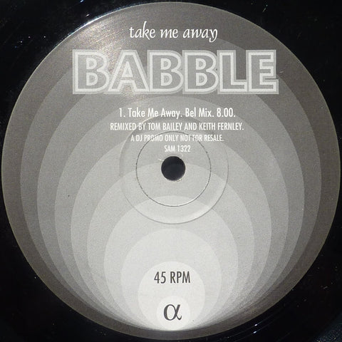 Babble : Take Me Away (12", Promo) - Vinyl Record