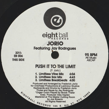 Jorio* Featuring Jay Rodrigues* : Push It To The Limit (12