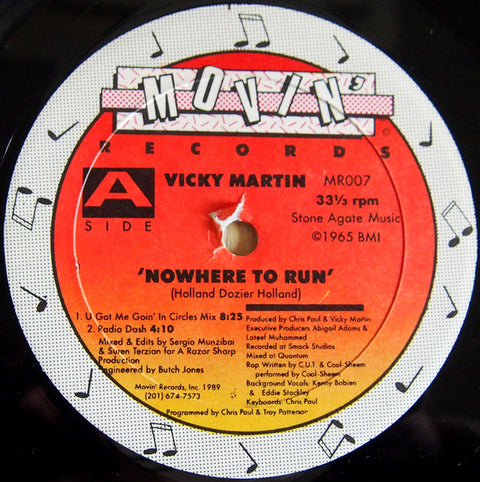 Vicky Martin : Nowhere To Run (12") - Vinyl Record