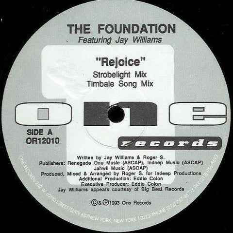 The Foundation (4) Featuring Jay Williams : Rejoice (12") - Vinyl Record