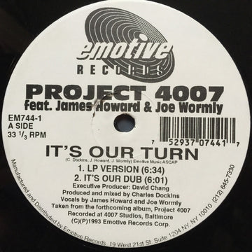 Project 4007 Feat. James Howard & Joe Wormly : It's Our Turn (12