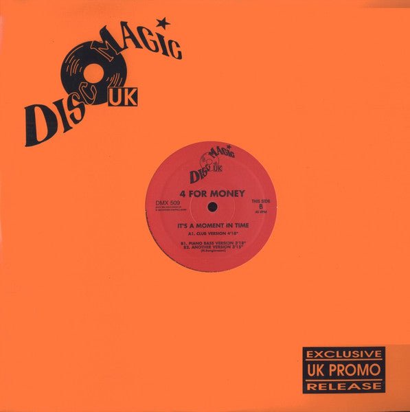 4 For Money - It's A Moment In Time Vinyl