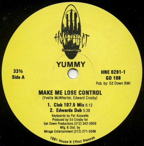 Yummy / Blown Up : Make Me Lose Control (12") - Vinyl Record