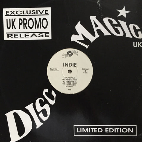 Indie : Apollonia - The Original Mixes (12", Ltd, Promo) - Vinyl Record