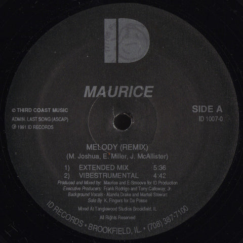 Maurice* : Melody (Remix) (12") - Vinyl Record