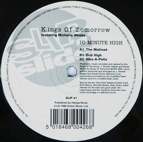 Kings Of Tomorrow Featuring Michelle Weeks : 10 Minute High (12") - Vinyl Record