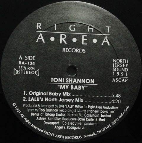 Toni Shannon : My Baby (12") - Vinyl Record