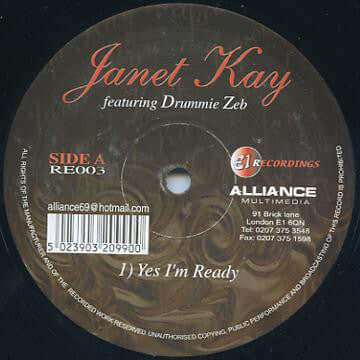 Janet Kay featuring Drummie Zeb : Yes I'm Ready (12") is available for sale at our shop at a great price. We have a huge collection of Vinyl's, CD's, Cassettes & other formats available for sale for music lovers - Vinyl Record