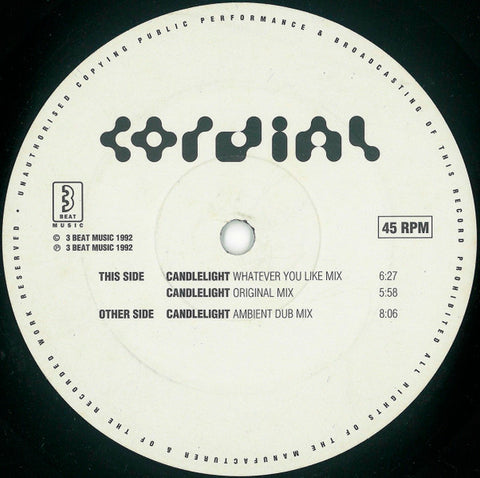 Cordial : Candlelight (12", Promo) - Vinyl Record