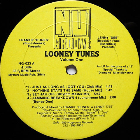 Frankie "Bones"* & Lenny "Dee"* : Looney Tunes - Volume One (LP) - Vinyl Record