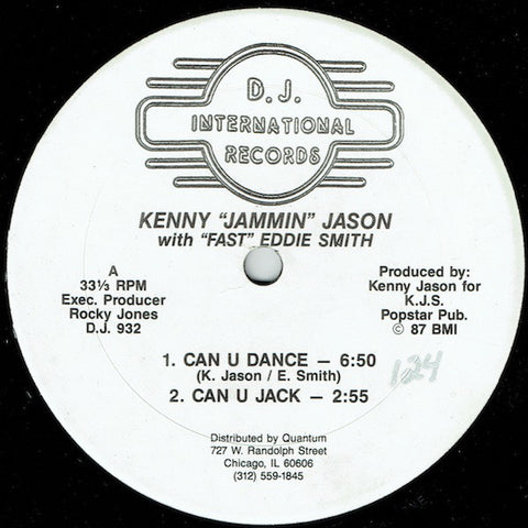 Kenny "Jammin" Jason With "Fast" Eddie Smith : Can U Dance (12") - Vinyl Record