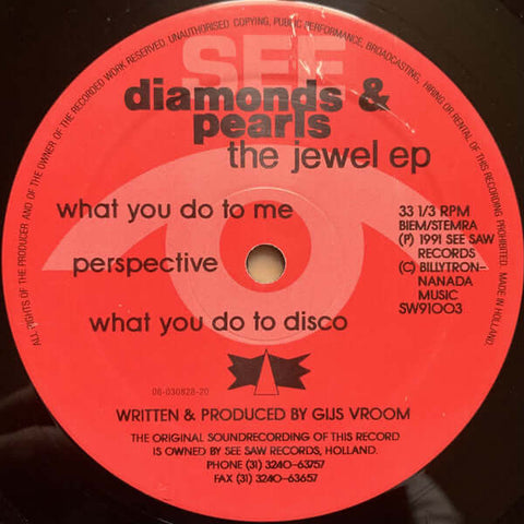 Diamonds & Pearls : The Jewel EP (12", EP) is available for sale at our shop at a great price. We have a huge collection of Vinyl's, CD's, Cassettes & other formats available for sale for music lovers - Vinyl Record