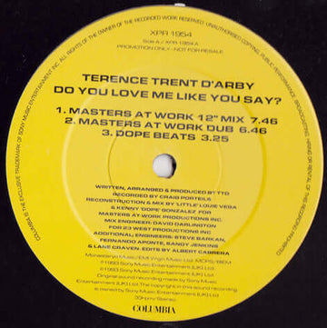 Terence Trent D'Arby : Do You Love Me Like You Say? (12