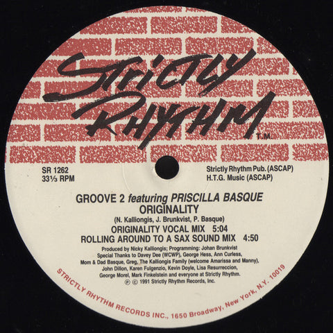 Groove 2 Featuring Priscilla Basque : Originality / Attraction (12") - Vinyl Record