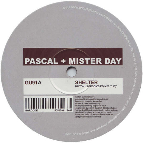 Pascal + Mister Day* : Shelter (12") - Vinyl Record