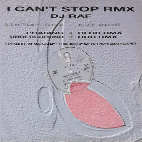 DJ RAF : I Can't Stop (Rmx) (12") is available for sale at our shop at a great price. We have a huge collection of Vinyl's, CD's, Cassettes & other formats available for sale for music lovers - Vinyl Record