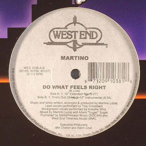 Martino : Do What Feels Right (12") - Vinyl Record