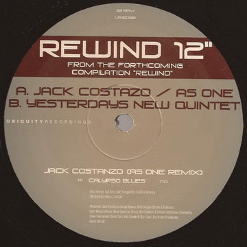 Jack Costazo* / As One / Yesterdays New Quintet : Rewind 12
