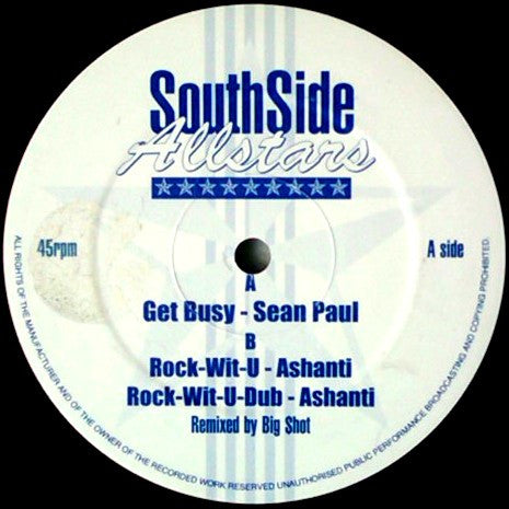 Sean Paul / Ashanti : Get Busy / Rock-Wit-U (12", Unofficial) - Vinyl Record