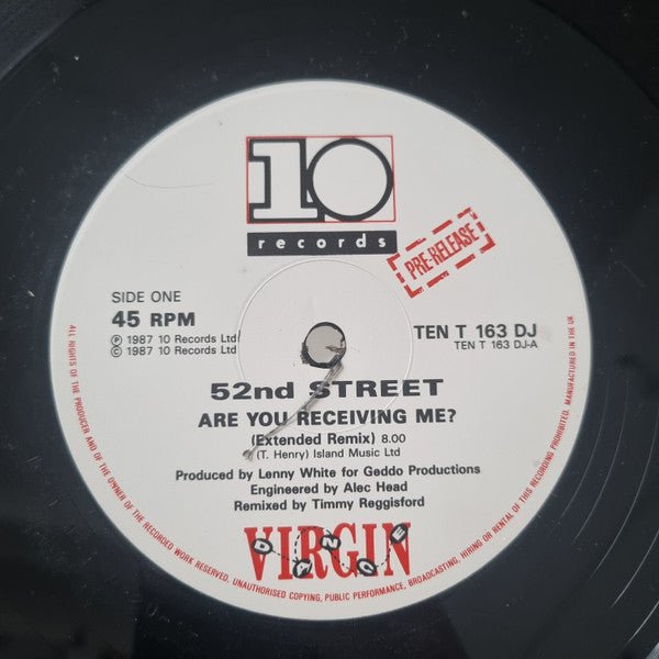 52nd Street - Are You Receiving Me? Vinyl