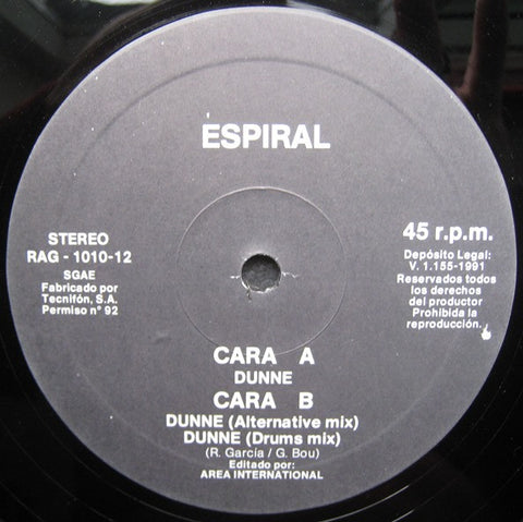 Espiral : Dunne (12", RE) - Vinyl Record