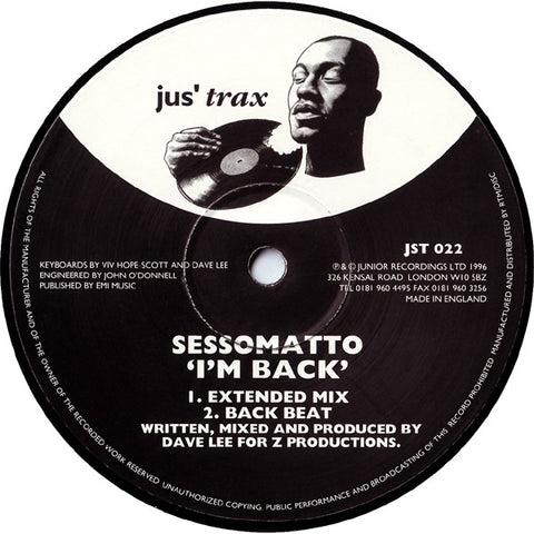 Sessomatto : I'm Back (12") - Vinyl Record