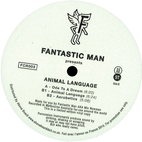 Fantastic Man : Animal Language (12") - Vinyl Record