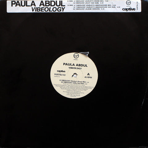 Paula Abdul : Vibeology (12", Promo) - Vinyl Record