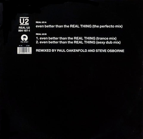 U2 : Even Better Than The Real Thing (12", Single, Ltd) - Vinyl Record