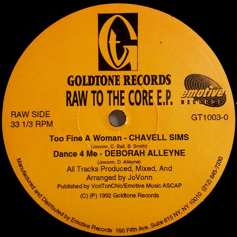 Various : Raw To The Core E.P. (12", EP) - Vinyl Record