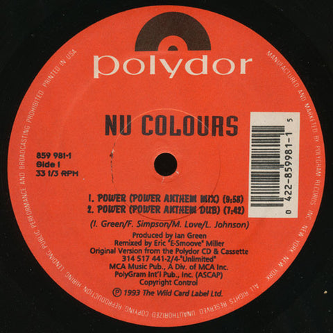 Nu Colours : Power (12") - Vinyl Record