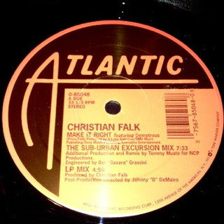 Christian Falk : Make It Right (12") - Vinyl Record