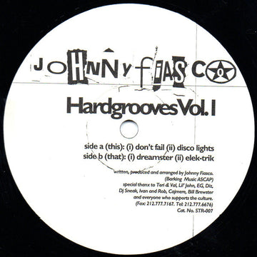 Johnny Fiasco : Hardgrooves Vol. I (12