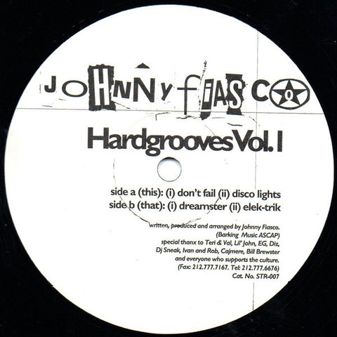 Johnny Fiasco : Hardgrooves Vol. I (12") - Vinyl Record