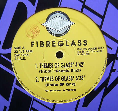 Fibreglass* : Themes Of Glass (12") is available for sale at our shop at a great price. We have a huge collection of Vinyl's, CD's, Cassettes & other formats available for sale for music lovers - Vinyl Record