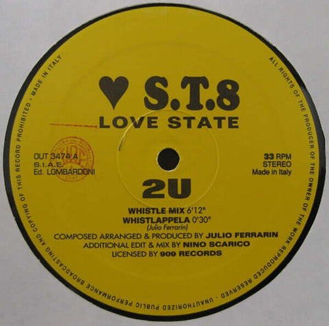 Love State : 2U (12") is available for sale at our shop at a great price. We have a huge collection of Vinyl's, CD's, Cassettes & other formats available for sale for music lovers - Vinyl Record